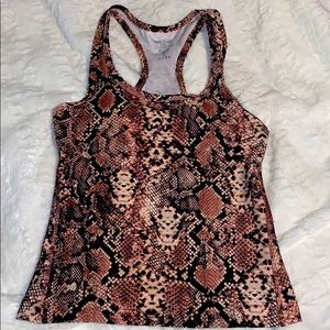 Snakeskin Print Workout Top